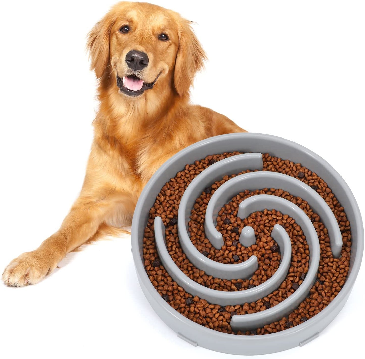 Slow Feeder Dog Bowl - Non-Slip Maze Design for Small, Medium & Large Dogs (Promotes Healthy Eating, Prevents Bloatin & Choking, Interactive Puzzle Feeder) 