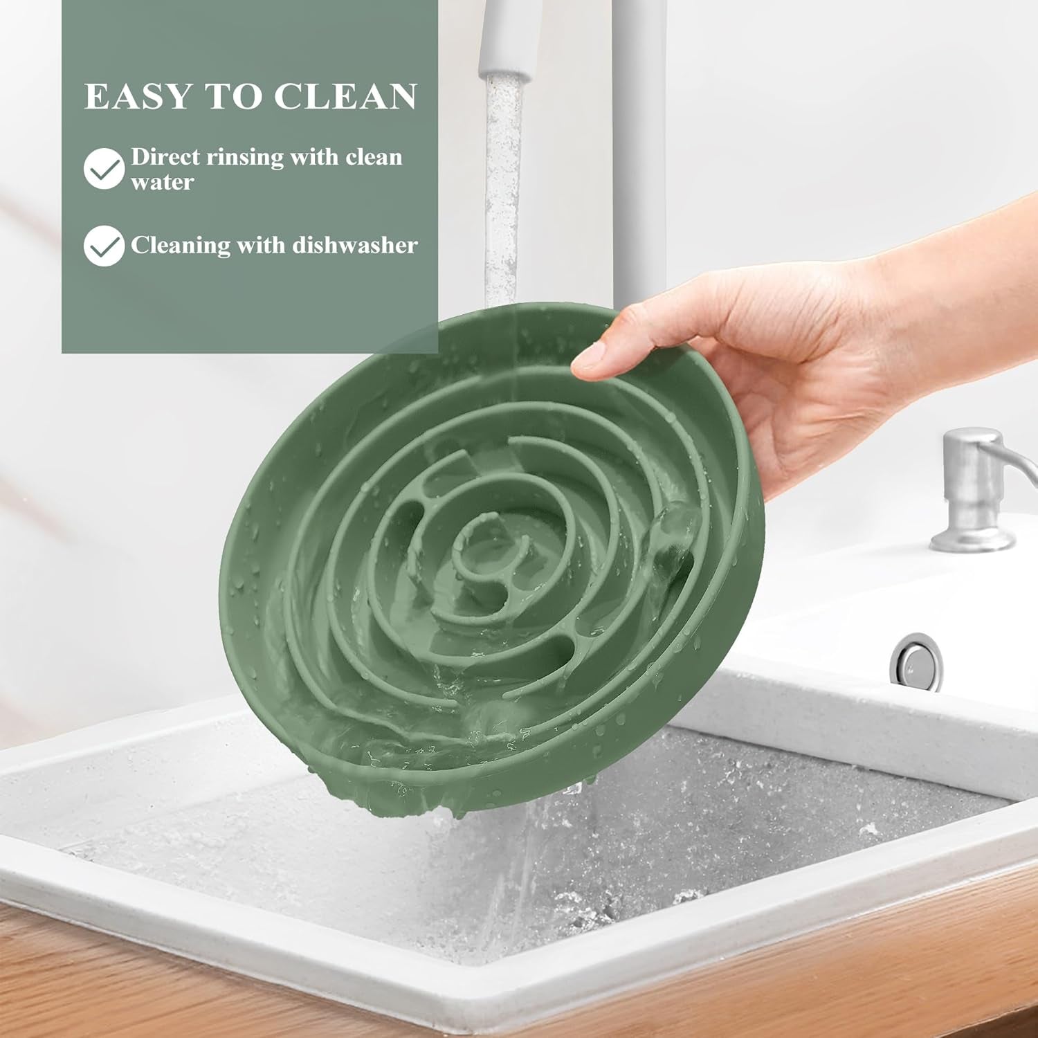 Silicone Slow Feeder Dog Bowl with Suction Cups - Non-Slip, Anti-Bloat & Anxiety-Reducing Puzzle Feeder for All Breeds 