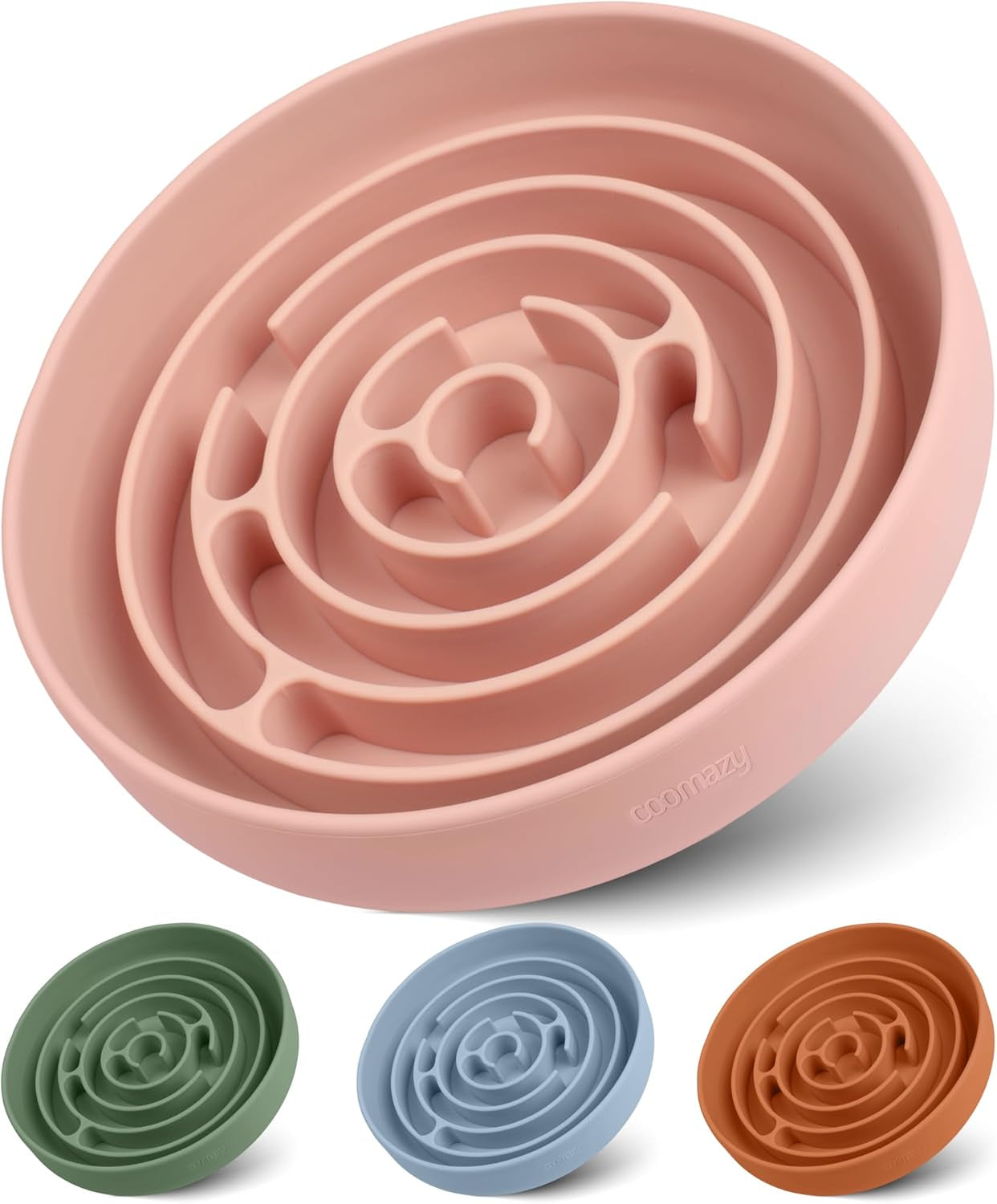 Silicone Slow Feeder Dog Bowl with Suction Cups - Non-Slip, Anti-Bloat & Anxiety-Reducing Puzzle Feeder for All Breeds 