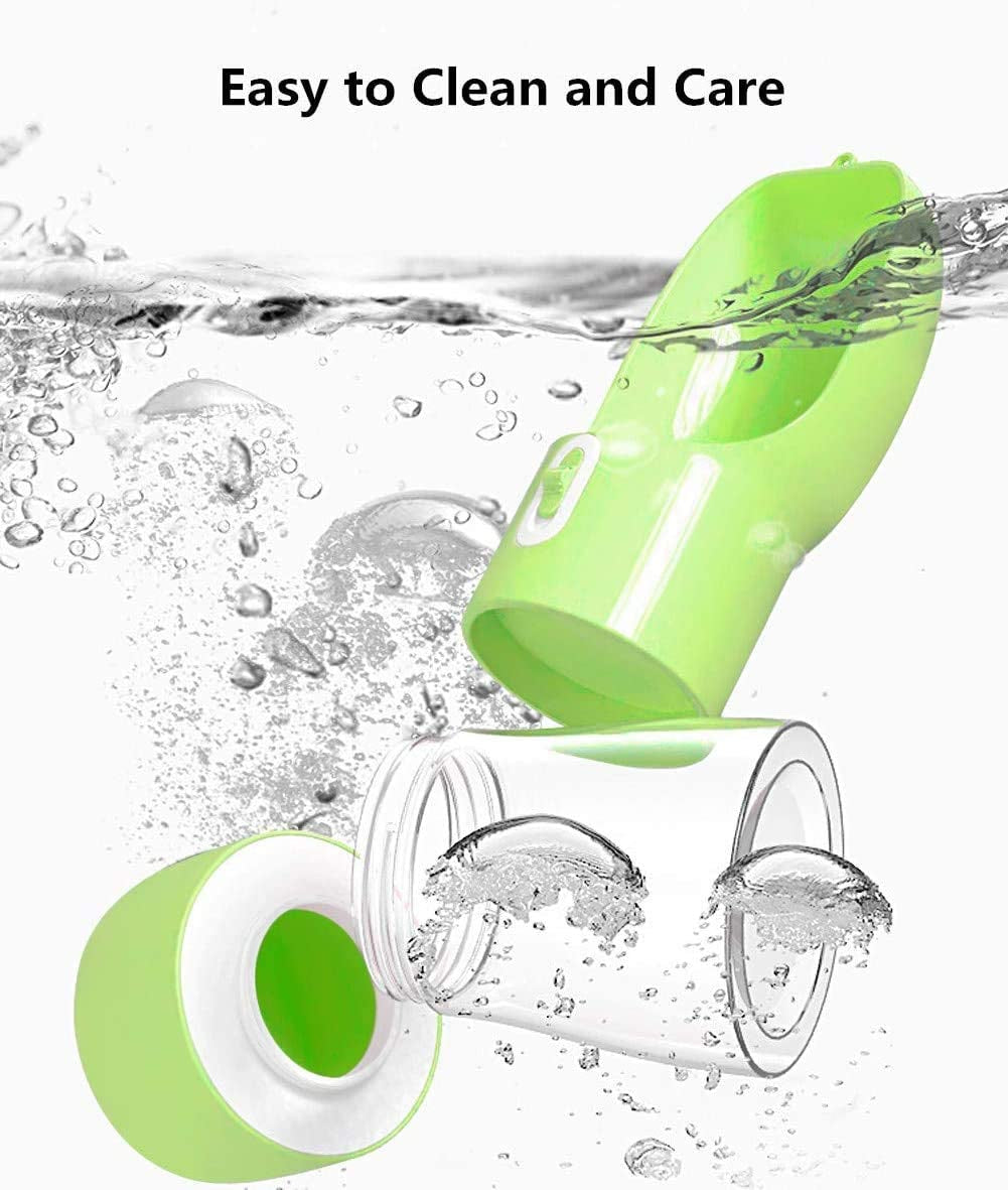Portable Pet Water Bottle With Food Compartment - Leak Proof 2-in-1 Travel Dispenser for Dogs & Cats