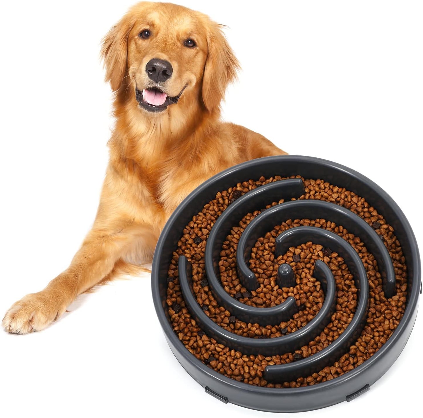 Slow Feeder Dog Bowl - Non-Slip Maze Design for Small, Medium & Large Dogs (Promotes Healthy Eating, Prevents Bloatin & Choking, Interactive Puzzle Feeder) 