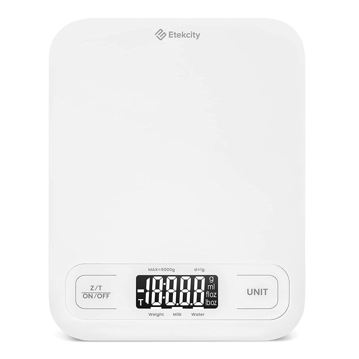 Digital Food Kitchen Scale for Weight Loss, Meal Prep and Cooking - Accurate & Easy to Use, Large Matte Black