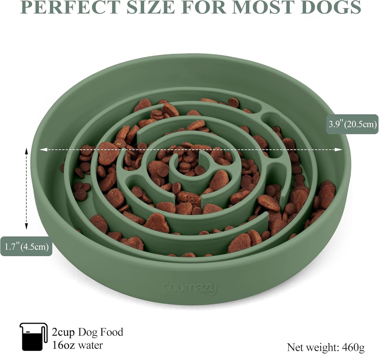 Silicone Slow Feeder Dog Bowl with Suction Cups - Non-Slip, Anti-Bloat & Anxiety-Reducing Puzzle Feeder for All Breeds 