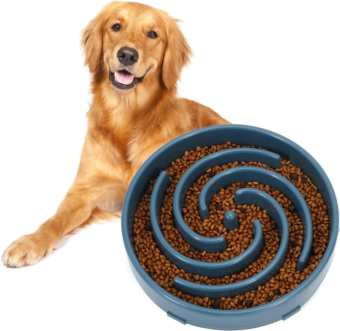 Slow Feeder Dog Bowl - Non-Slip Maze Design for Small, Medium & Large Dogs (Promotes Healthy Eating, Prevents Bloatin & Choking, Interactive Puzzle Feeder) 